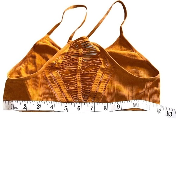 Bundle of 2 XS bralettes. Olive green Free People mustard cage bralette‎ no name - Picture 4 of 7